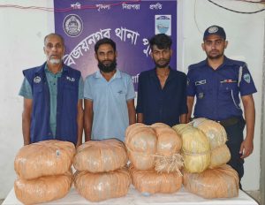 ব্রাহ্মণবাড়িয়া বিজয়নগরে  ২০ কেজি গাঁজাসহ দুই মাদক কারবারি গ্রেপ্তার