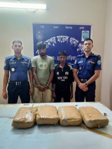 বাঞ্ছারামপুরে ৮ কেজি গাঁজা ও টয়োটা প্রাইভেটকার সহ দুইজন গ্রেপ্তার