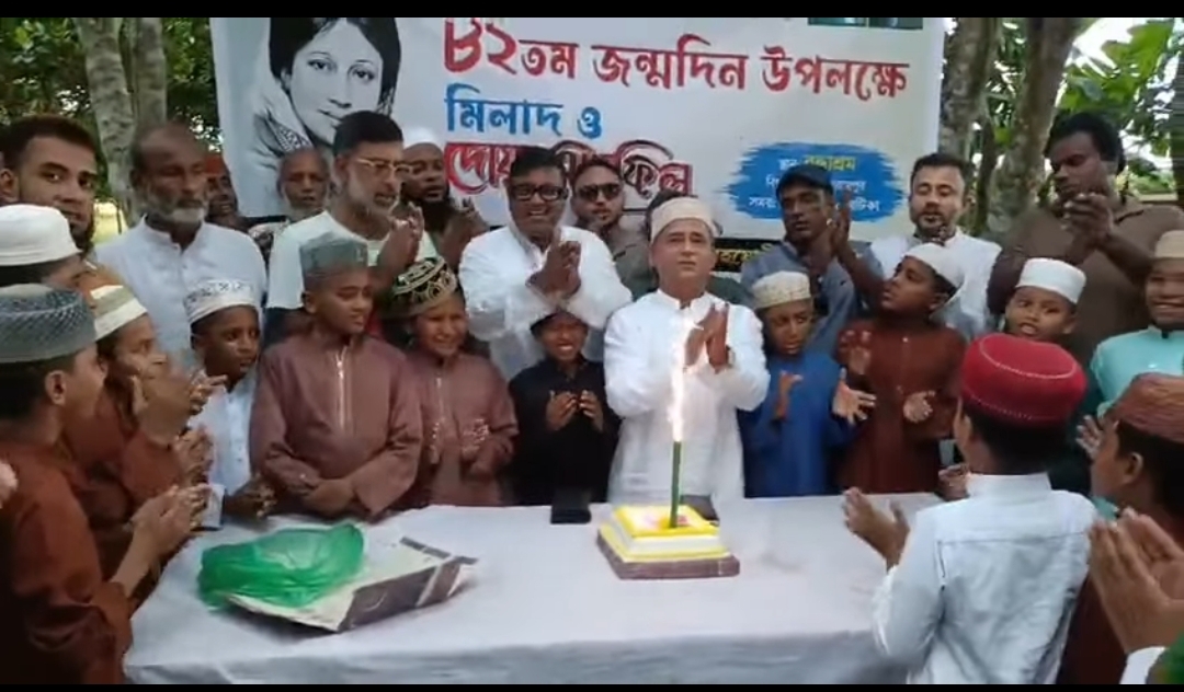 বাঞ্ছারামপুরে বেগম খালেদা জিয়ার ৮২তম জন্মদিন উপলক্ষে মিলাদ, দোয়া ও খাবার বিতরণ