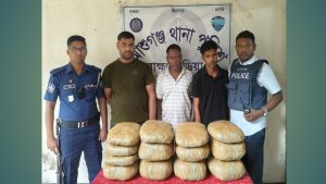 আশুগঞ্জে ২০ কেজি গাঁজাসহ ট্রাক উদ্ধার, গ্রেপ্তার ৩